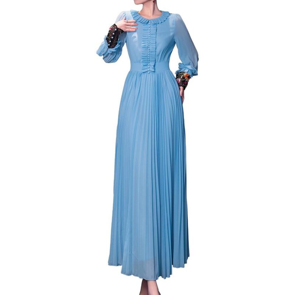 Brc By Burryco Womens  Long Sleeve Solid Maxi Dress